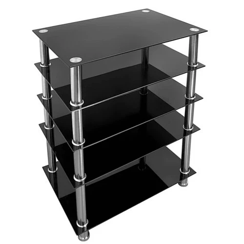 Five-Tiered Glass A/V Media Stand